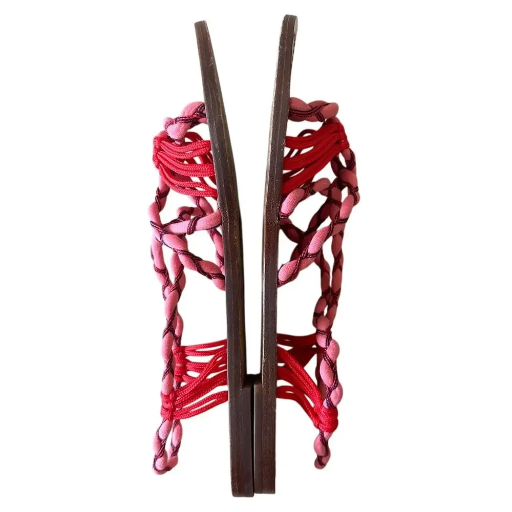Tory Burch Paloma Sandals Pink Braided Strappy Boho Size 10.5